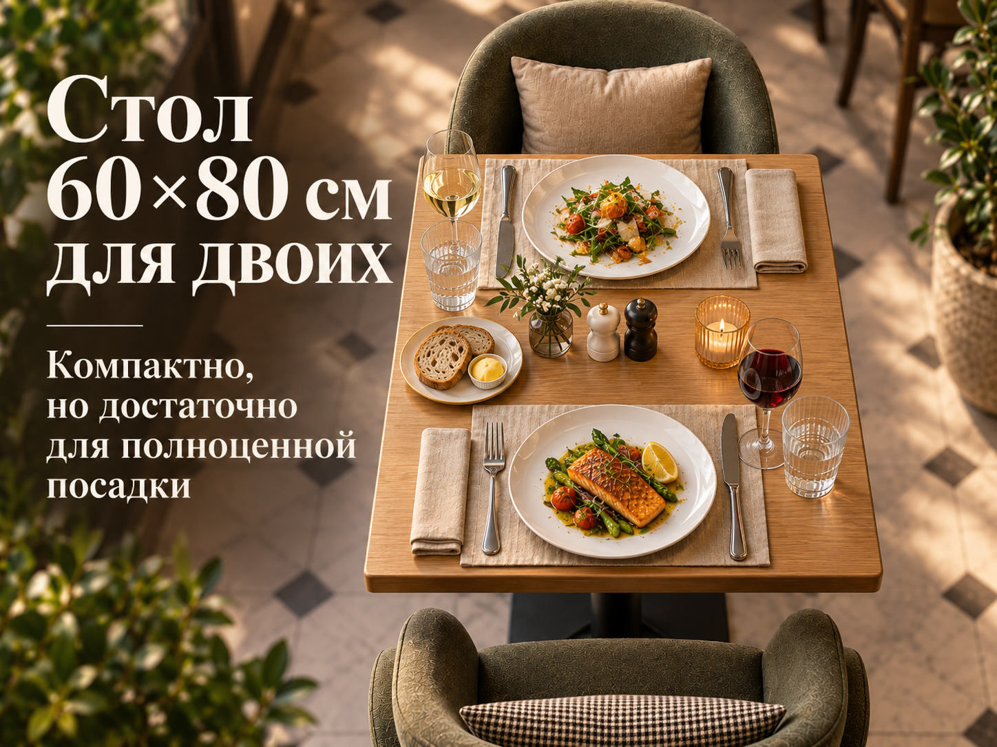 Почему стол 60×80 см может оказаться одним из самых умных решений для небольшого ресторана