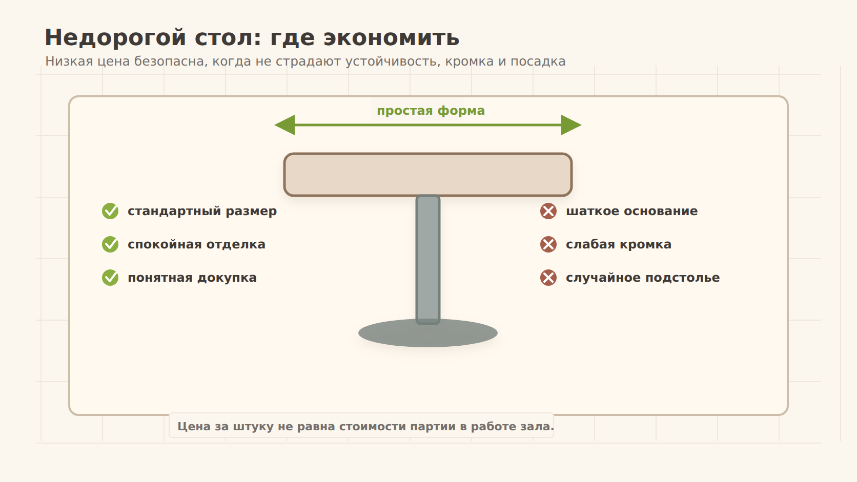 Недорогие столы для кафе: где экономить без потери устойчивости