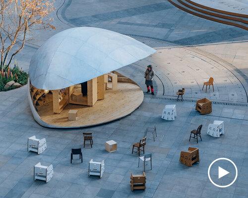 Ракушкообразная библиотека в Пекине: как Shell Book Pavilion трансформирует общественное пространство