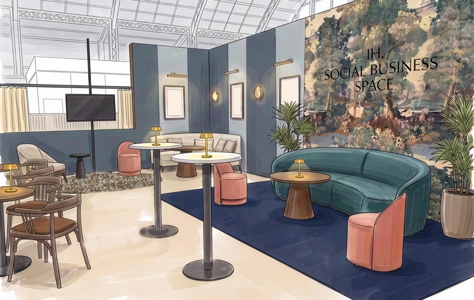 Эксклюзивный предпоказ: Social Business Space на Independent Hotel Show 2026 от студии Design Command
