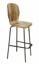Барный стул пластиковый фанера сиденье