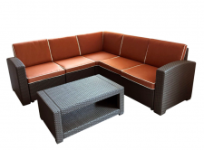 Комплект мебели для веранды кафе и ресторана, большой угловой диван и стол