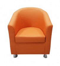 Мягкое компактное кресло для ресторанов и кафе на металлических ножках