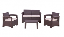 Комплект мебели для веранды кафе и ресторана, два кресла, дива и столик