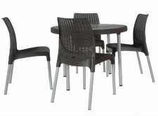 Комплект стол и 4 стула для летнего кафе