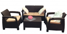Комплект мебели для веранды кафе и ресторана, два кресла, дива и столик