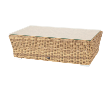 Стол плетенный со стеклом