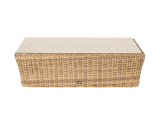 Стол плетенный со стеклом