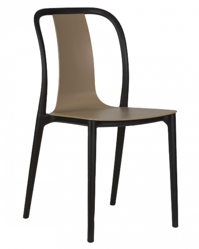 Стильный пластиковый двухцветный стул