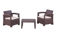 Комплект мебели для веранды кафе и ресторана, два кресла и столик