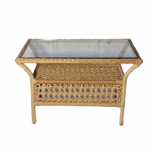 Стол плетенный кофейный для летней веранды