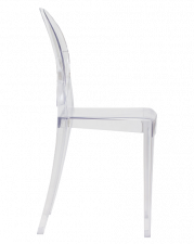Пластиковый прозрачный стул с круглой спинкой