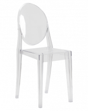 Пластиковый прозрачный стул с круглой спинкой