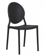 Пластиковый стул с круглой спинкой