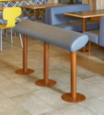 Линейный диван для рестоанов, кафе, баров с высокой спинкой и утяжкой пуговицами